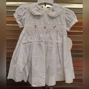 Vintage CARRIAGE BOUTIQUES by Friedknit Creations Smocked Dress NWT Size 24M